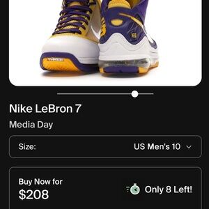 Nike LeBron 7 in Yellow, Purple, and White